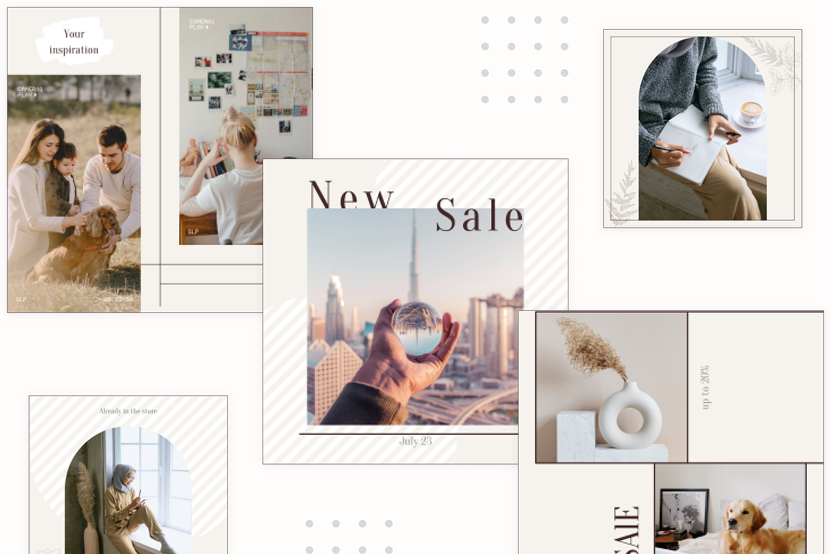50 Canva templates (stories & feed), a Social Media Template by KaluginaWEB (Photo 4 of 13)