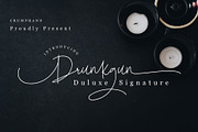 Drunkgun Script, a Script Font by Crump Hand (Thumbnail 1 of 11)