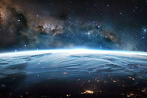 view landscape space ,star ,zoom wid, a Photo by LOGOCREATIVE
