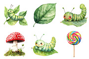 Very Hungry Caterpillar Clipart, a Seasonal Illustration by CitraGraphics (Thumbnail 4 of 4)