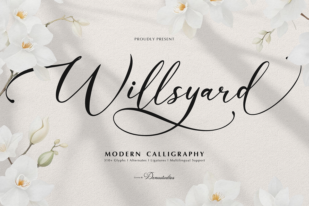 Willsyard | Modern Calligraphy, a Script Font by Denustudios (Photo 1 of 12)