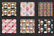 Seamless Retro Skulls Patterns, a Pattern Graphic by protabsorkar11 (Thumbnail 3 of 4)