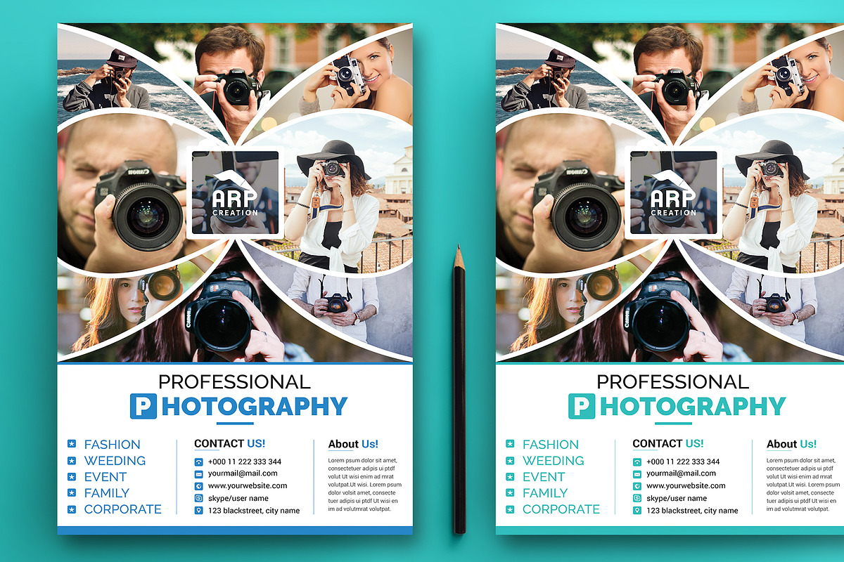 Photography Flyer Template, a Flyer Template by ARP Creation (Photo 3 of 7)