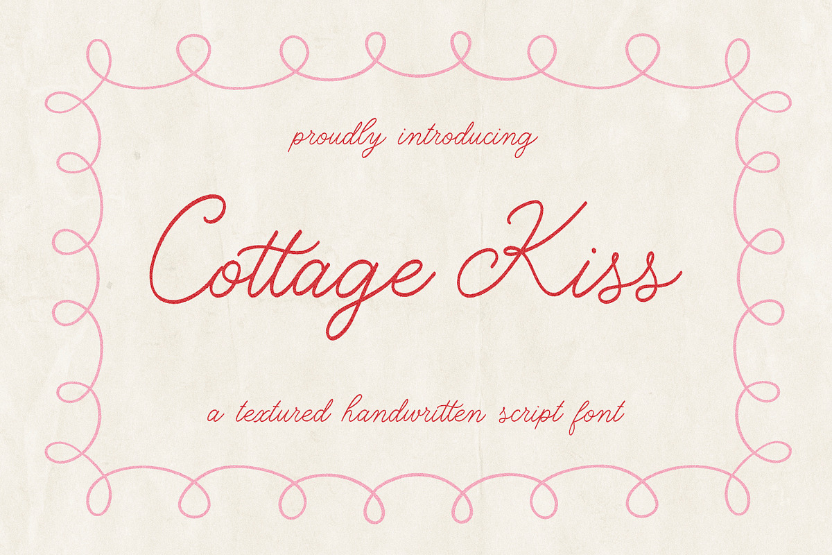 Cottage Kiss Handwritten Script Font, a Script Font by The Creative Bix (Photo 1 of 9)