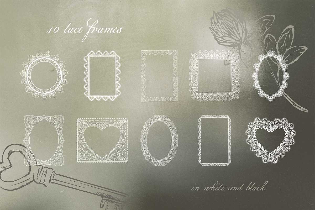 Summer Romance | Lace Frames & Illu, an Object Graphic by Ola_Mazur (Photo 5 of 9)