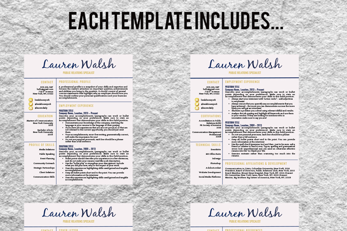 Resume Template Bundle - #girlboss, a Resume Template by Resume Template Shoppe (Photo 4 of 5)