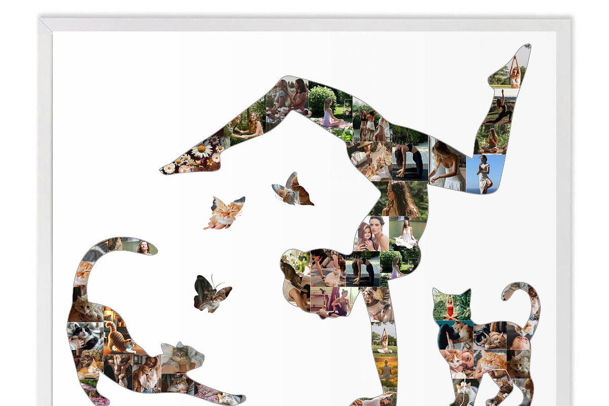 Yoga Girl And Cat Photo Collage, a Templates & Theme by AIW SOLUTIONS (Photo 3 of 5)