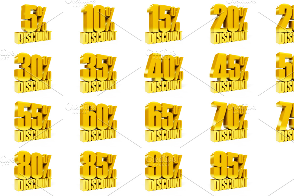 Big bundle of 3D percent discount, a Finance Illustration by sibgat (Photo 4 of 8)
