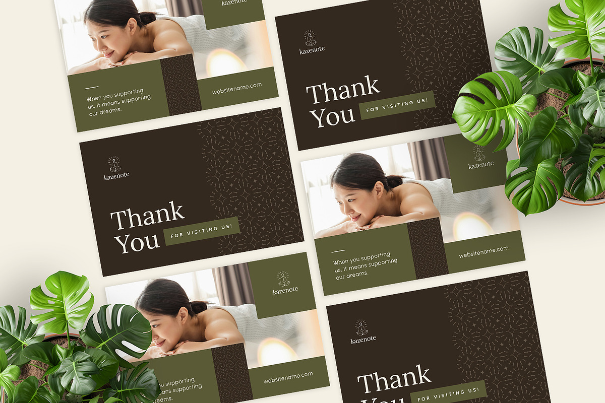 Kazenori - Thank You Card, a Print Template by Fannan Studio (Photo 3 of 3)