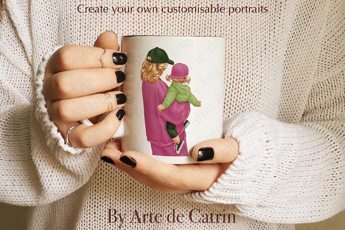 My Lovely Baby Clipart, Mom and Baby, a Person Illustration by ArtedeCatrin (Photo 9 of 10)