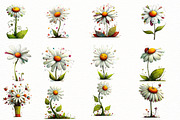 Whimsical white daisy Clipart, an Illustration by Designworld (Thumbnail 3 of 8)