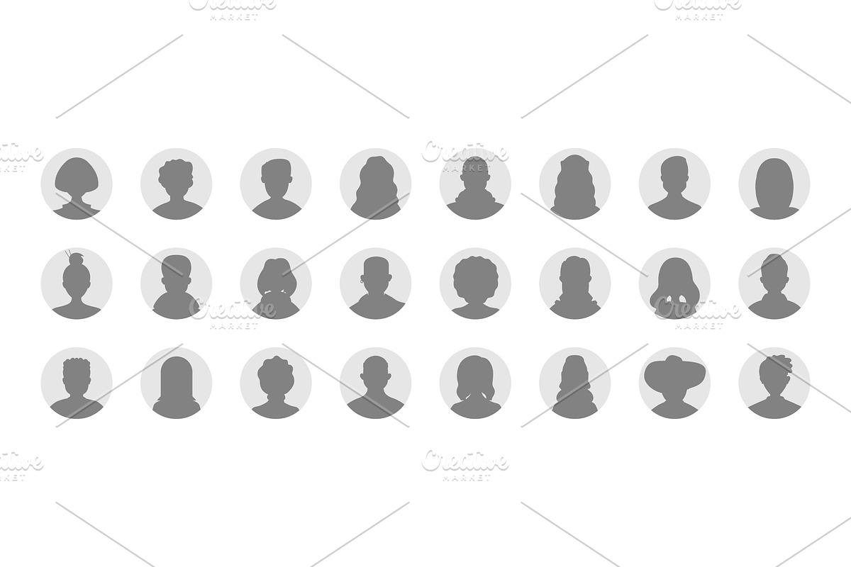 Set of grayscale silhouette icons, an Icon by Yayasya (Photo 1 of 3)