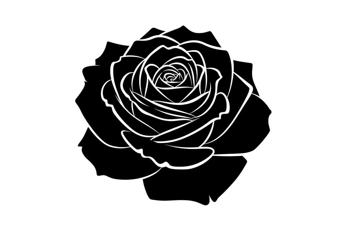 50 Black Rose Silhouette Vector Bund, an Illustration by Gaye Art (Photo 11 of 51)