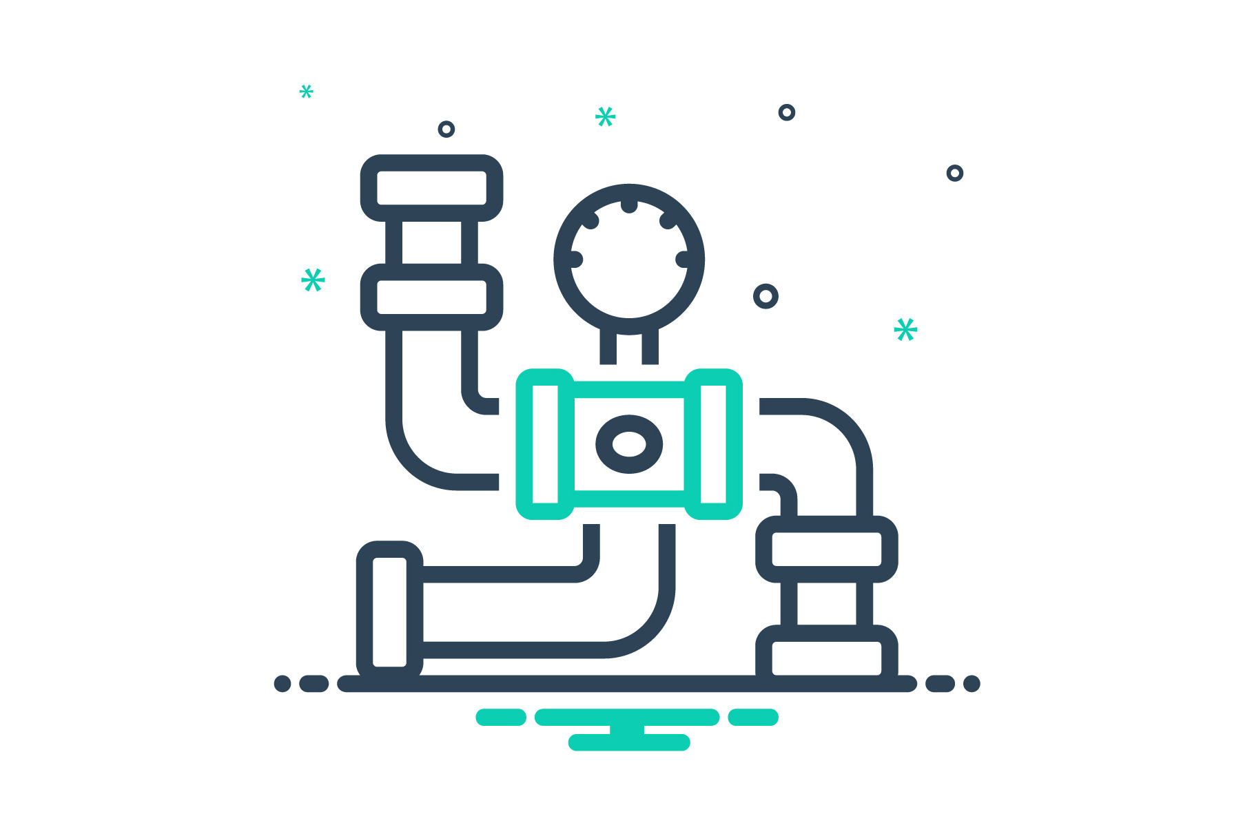 Gas pipeline icon, an Outline Icon by Creative priyanka