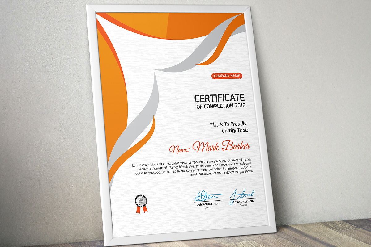 Certificate Word | PSD | AI, a Stationery Template by Curve Design (Photo 2 of 3)