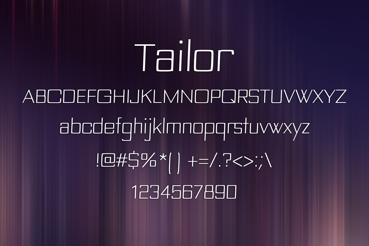 TAILOR font preview 2