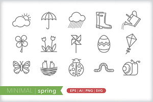 Minimal Spring Icons