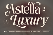 Astella Luxury - Branding Logo Font, a Serif Font by Nirmana Visual (Thumbnail 1 of 16)
