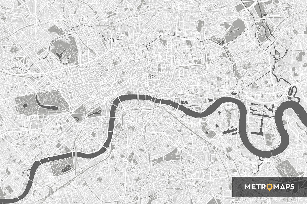 London Map – Pale Mono, an Illustration by MetroMaps (Photo 3 of 3)
