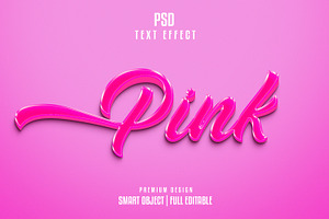 Pink 3d text effect, a Layer Style Add-On by himelgfx