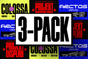 3 Unique Display Fonts Pack