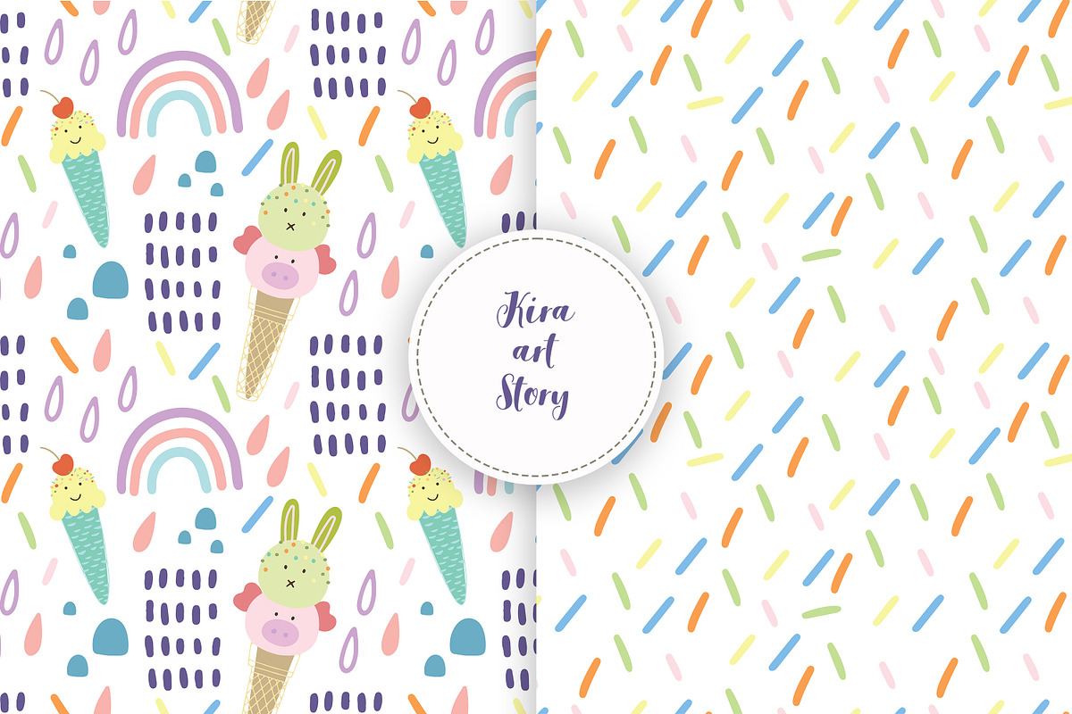 Ice cream animals collection., an Animal Illustration by Kira Konoshenko (Photo 8 of 11)