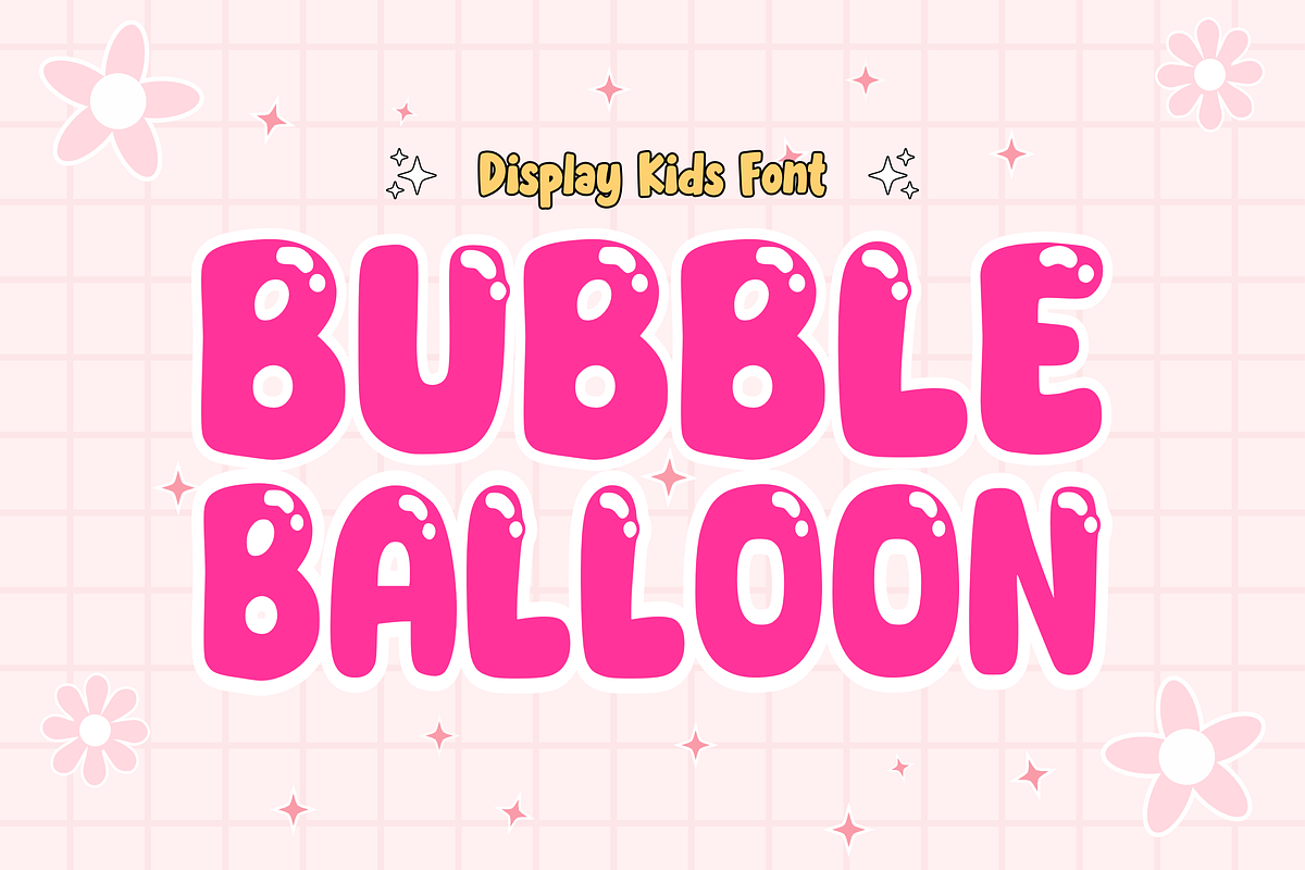 Super Balloon - Bubble Font Types, a Font by KiddoGlyphs Studio (Photo 2 of 3)
