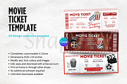 Editable Movie Ticket Canva Template, an Invitation Template by Snapybiz (Thumbnail 7 of 8)