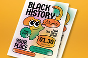 Black Orange History Month Flyer Set, a Flyer Template by graphicook (Thumbnail 2 of 3)