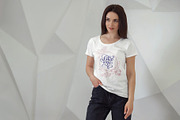 Female T-Shirt Mock-Up v4, a Shirt Mockup by 2dsight (Thumbnail 5 of 7)