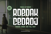 Roedak Ceoroj - Modern & Tall Font, a Sans Serif Font by QR Design Studio (Thumbnail 1 of 7)