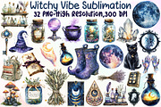 Witchy Vibe Sublimation Clipart, an Illustration by Sublimation Artist (Thumbnail 1 of 6)