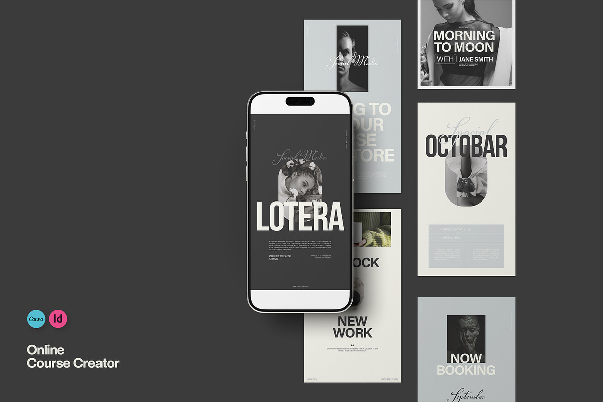 Online Course Creator Template, a Social Media Template by Creatiya Type (Photo 1 of 5)