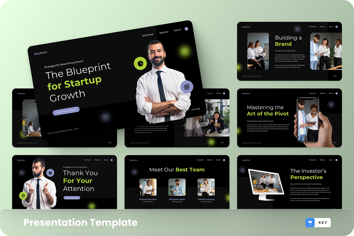 BuzzStart - Business StartUp Keynote, a Presentation Template by GraphauseProject (Photo 1 of 6)