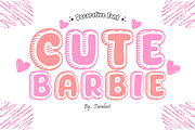 CUTE BARBIE - Playful Girly Font, a Sans Serif Font by KiddoGlyphs Studio (Thumbnail 1 of 5)