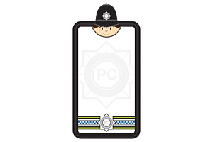 Cartoon UK Policeman