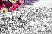 Cozy Sci-Fi Adult Coloring Pages, a Brochure Template by LA Design (Thumbnail 7 of 10)