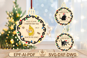 Funny Friend Ornament Svg
