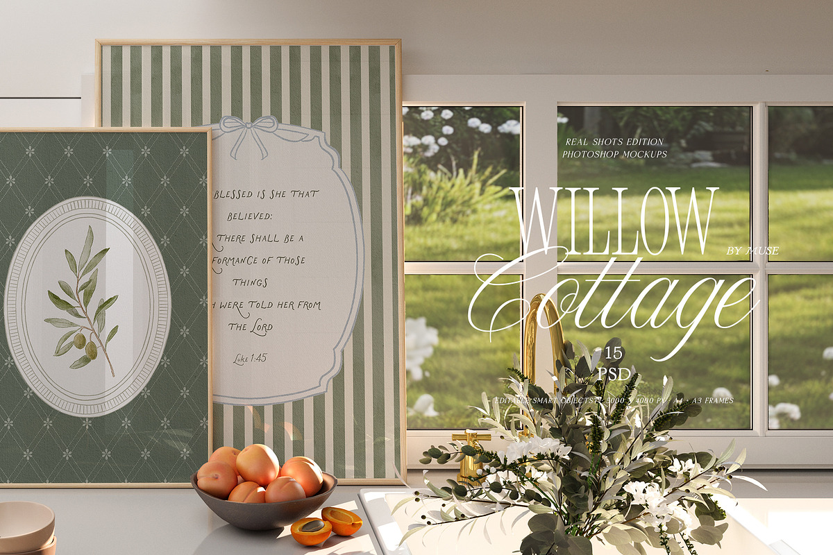 Willow Cottage Frames Mockup, a Household Mockup by Muse Mockups (Photo 2 of 14)