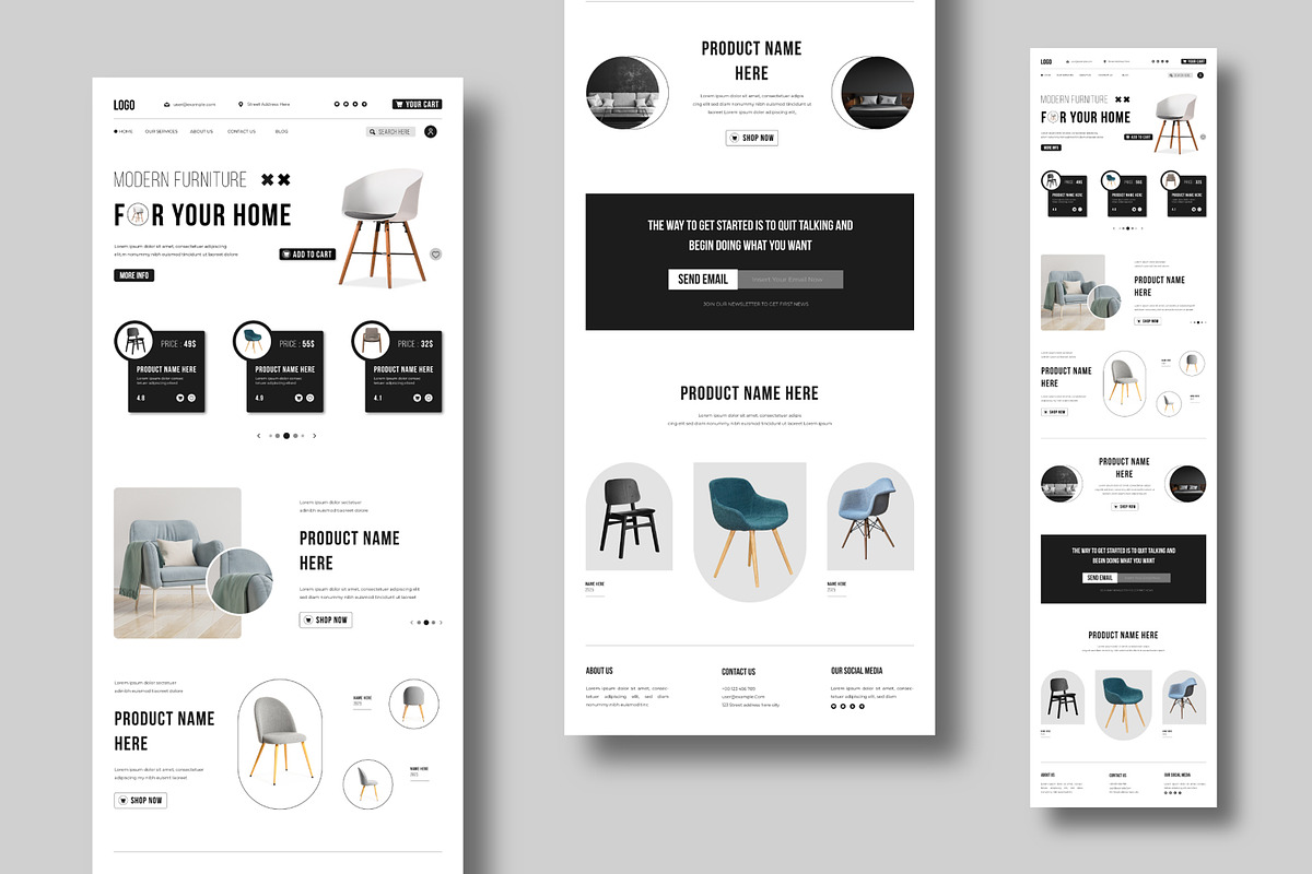 Website Landing Page Design Layout, a Landing Page Template by MightyDesign (Photo 1 of 9)
