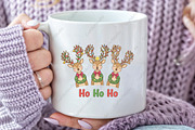 Ho Ho Christmas Deer Pink Bow Girly, an Illustration by CraftArtStudio (Thumbnail 2 of 4)