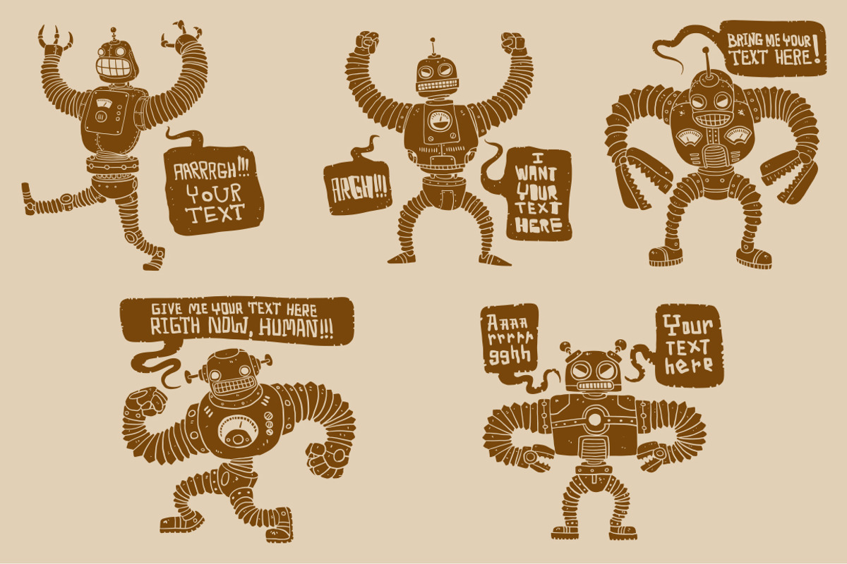 Retro Angry Robots, an Illustration by IvanNikulin (Photo 2 of 2)