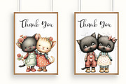 Whimsical Valentine Cat Couple PNG, an Illustration by RobertsArt (Thumbnail 6 of 7)