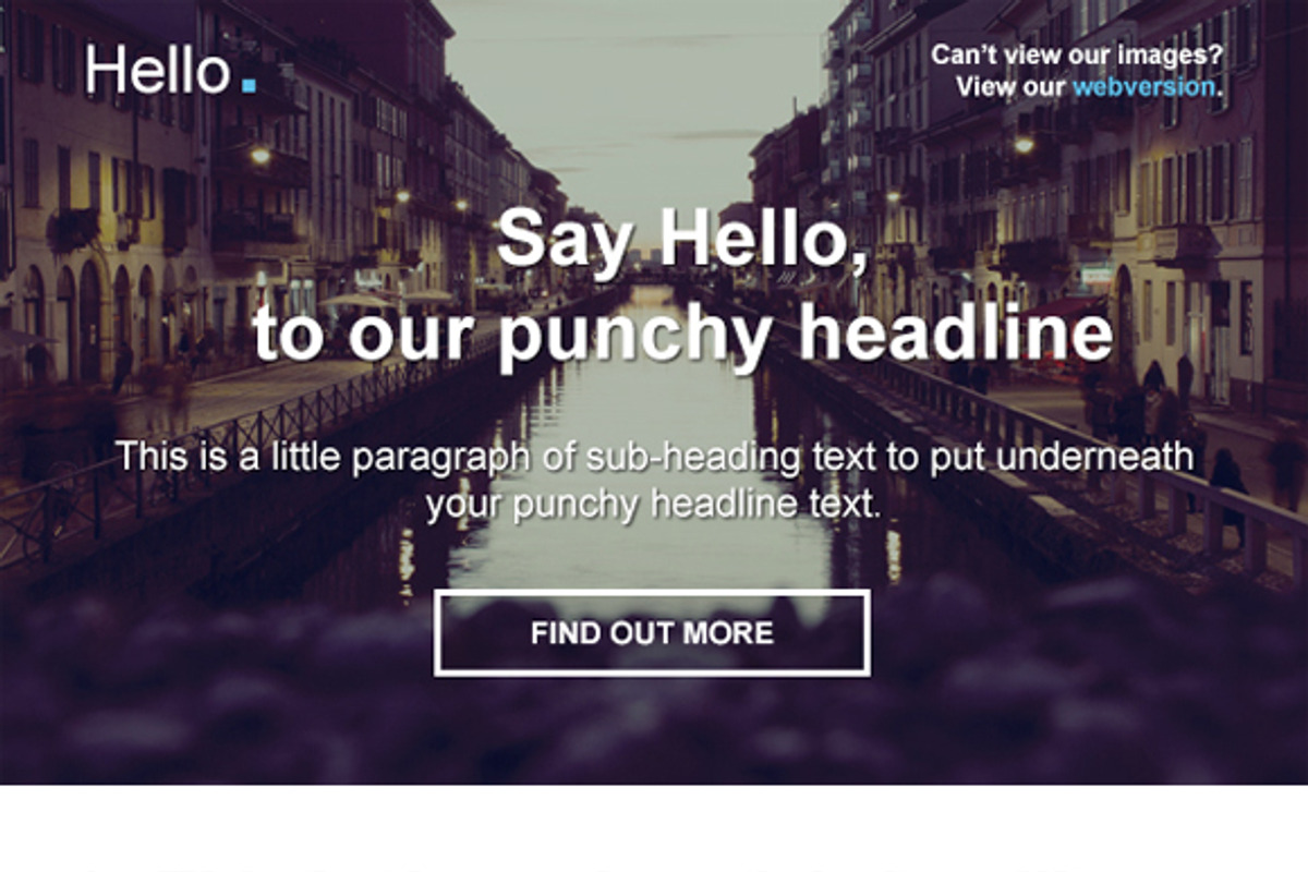 Hello - Email Layout Template Design, a Templates & Theme by ...