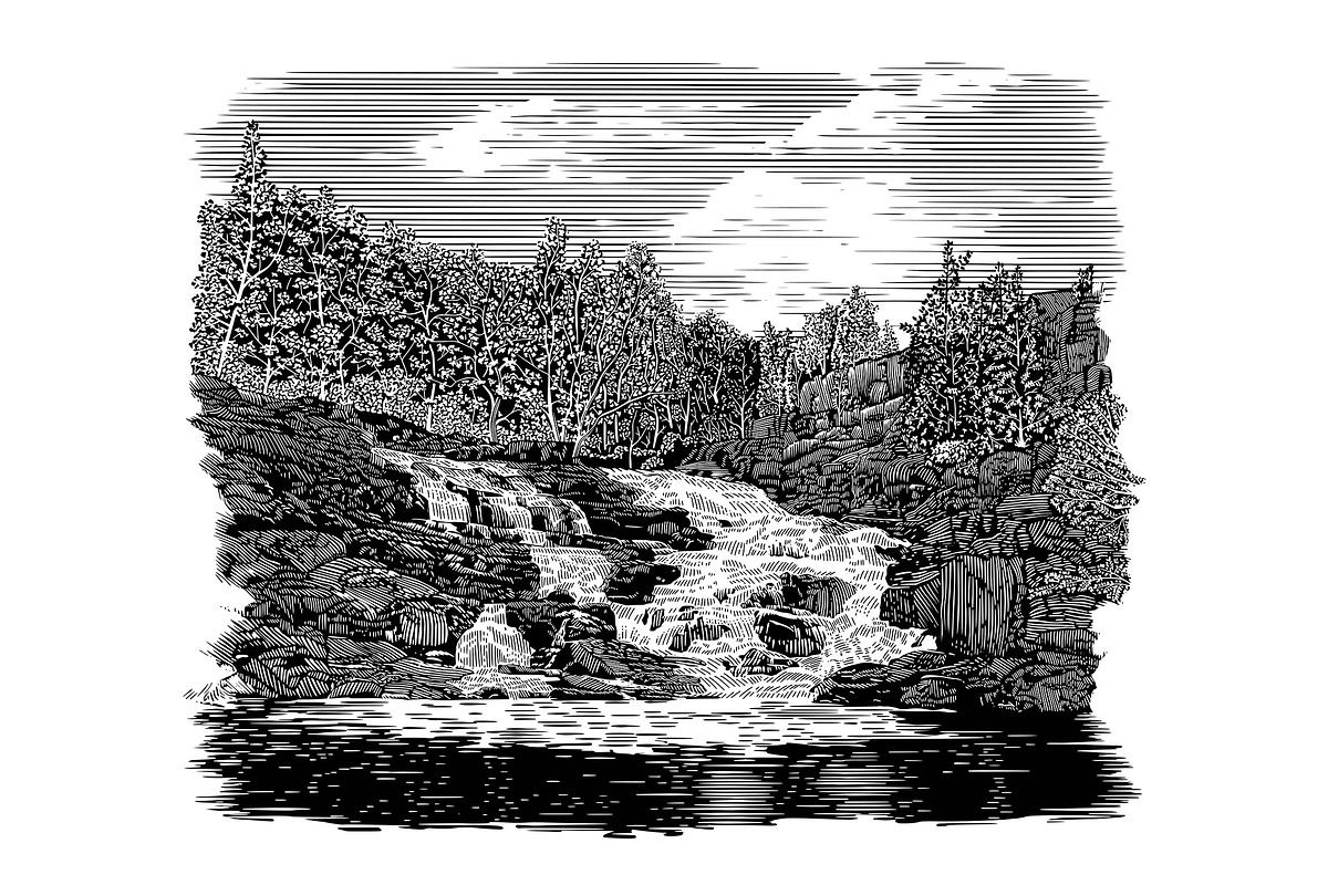 Rocky Falls, an Illustration by blue67sign (Photo 1 of 2)