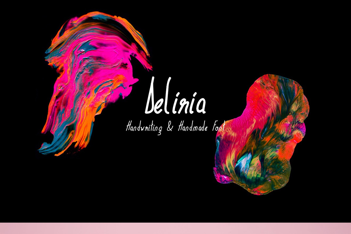 Deliria Handwriting Font preview 2