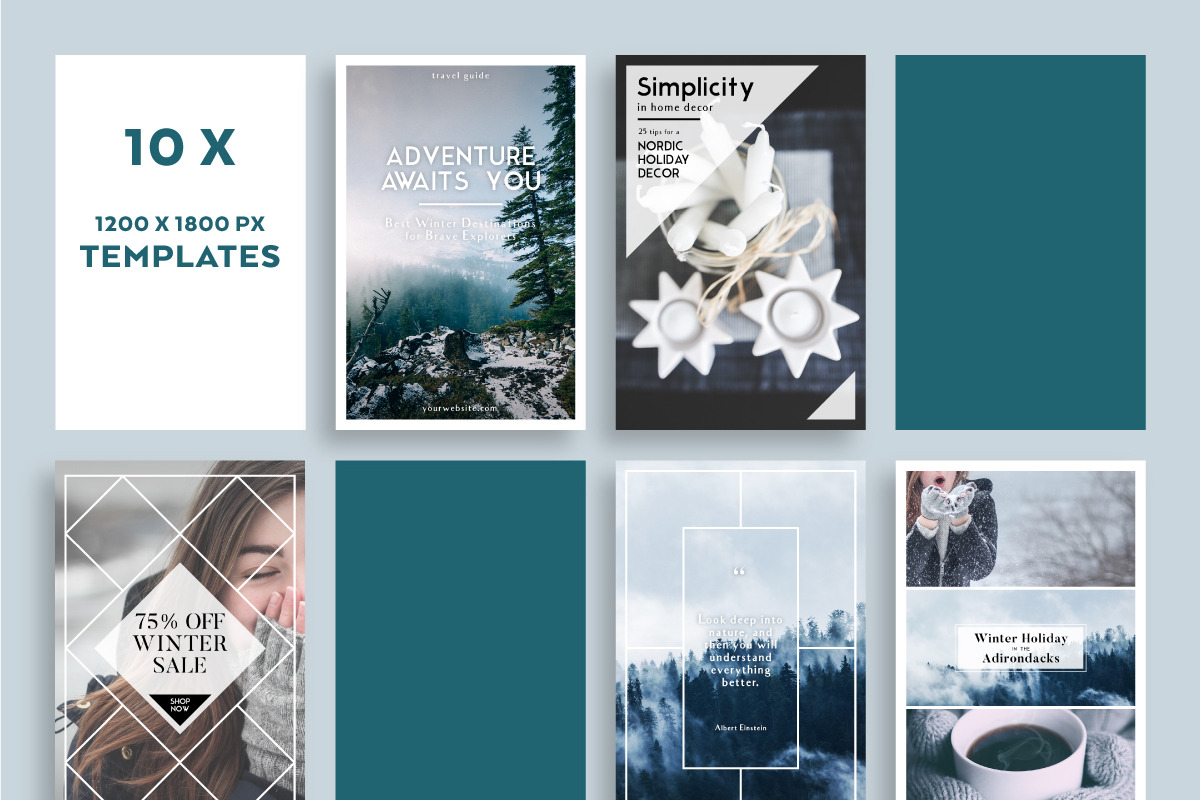 Nordic Winter SOCIAL BANNER Pack, a Social Media Template by Andimaginary Creative Co. (Photo 4 of 5)
