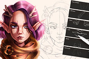 PROCREATE PORTRAIT CREATOR TOOLKIT, a Brush Add-On by AlexandraArt (Thumbnail 3 of 14)