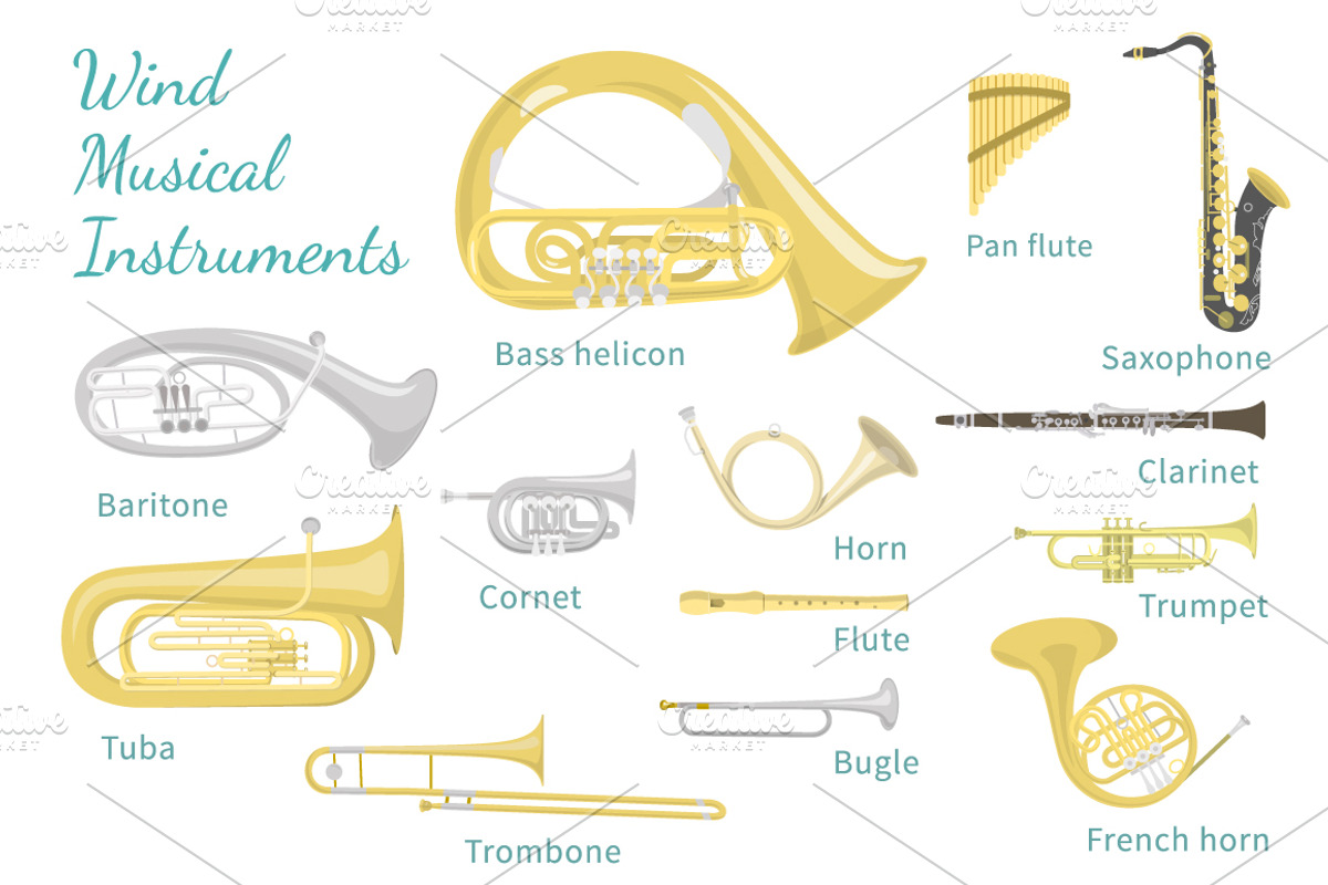 Wind Musical Instruments, an Object Graphic by Vectorikart (Photo 2 of 2)