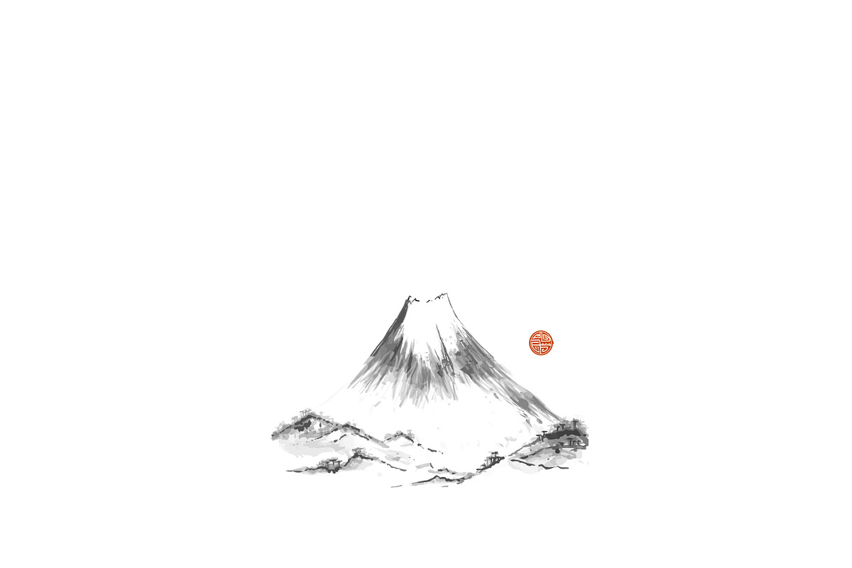 Sumi-e ink painting. Minimalism., an Illustration by Elina_Li (Photo 36 of 38)